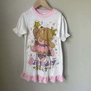 Vintage 90’s Baby Girl Birthday Star Dress Size 6‎ Inner World Bear Ruffles
